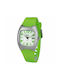 Justina Uhr mit Grün Kautschukarmband 21742V
