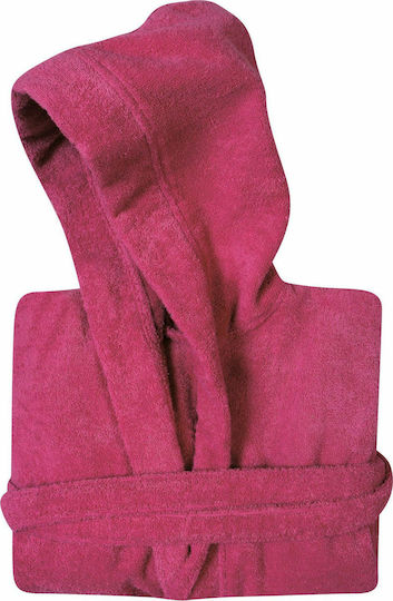 Das Home Kids Hooded Bathrobe Casual Fuchsia Das Home Kids Hooded Bathrobe Casual Fuchsia