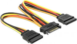 DeLock 15-Pin Sata - 15-Pin Sata Cablu 0.15m Multicolor (60143)
