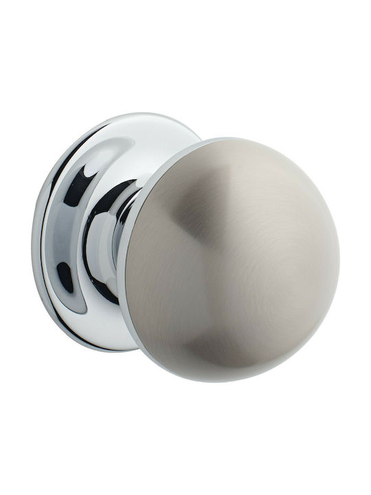 Zogometal Knob Front Door 86 86 Nickel / Chrome