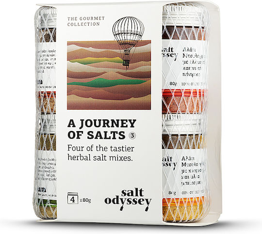 Salt Odyssey A Journey of Salts with 4 Different Salts with Herbs Sea Salt 80gr