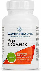 Super Health Mega B Complex Βιταμίνη 30 κάψουλες Super Health Mega B Complex Βιταμίνη 30 κάψουλες