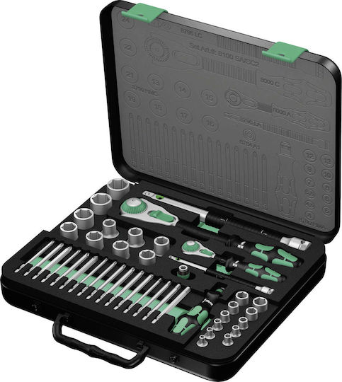 Wera 8100 Καστάνια με Καρυδάκια 1\2" & 1\4" 43τμχ