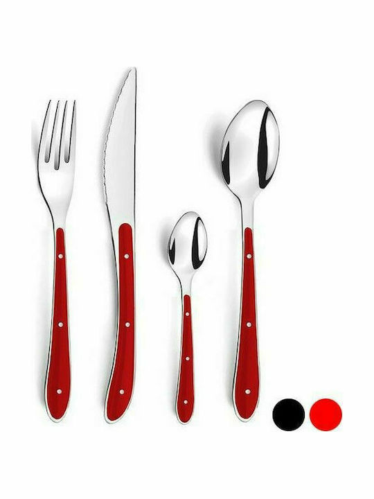 Amefa Bistro Set de Tacâmuri Inoxidabil Roșii 2...