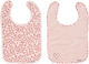 Bebejou Leopard Pink Bib Fabric with Button Pin...