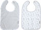 Bebejou Ollie Bib Fabric with Button Gray 2pcs