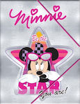 Gim Folder with Rubber Band for Paper A4 Gray Minnie