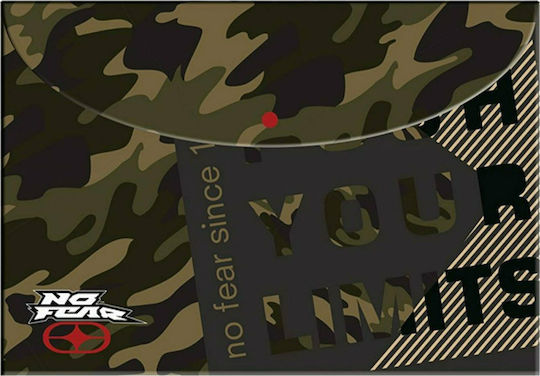 Back Me Up Dosar cu Buton pentru Hârtie A4 Verdeς No Fear Limits