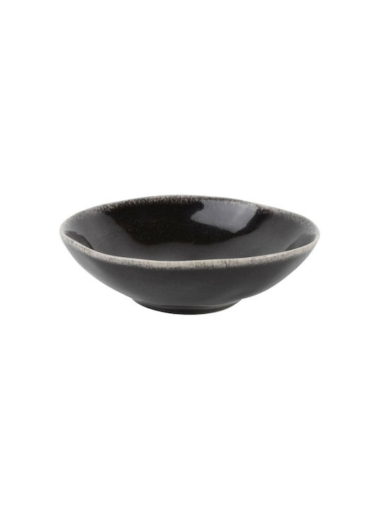 Salt & Pepper Artisan Serving Bowl Round Ceramic Black with Diameter 12cm