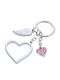 Troika Keychain Love Is In The Air Metallic Silver
