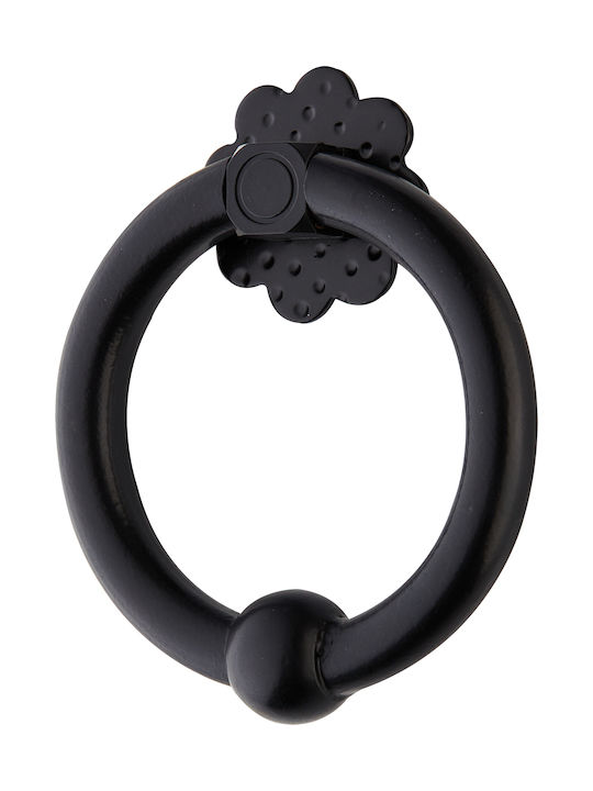 Zogometal Knocker Front Door 205 205 with Rosette Black