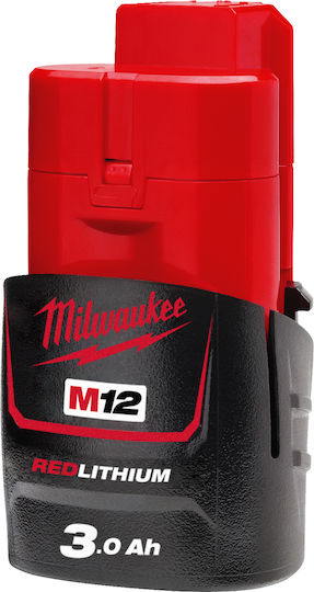 Milwaukee Батерия за Инструменти Литиеви 12V с Капацитет 3Ах M12B3