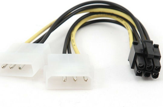 Cablexpert PCIe cu 6 pini - Molex cu 4 pini Cablu 0.15m Multicolor (CC-PSU-6)