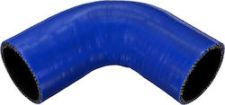 Autoline Car Silicone Hose Air Intake with 90° Angle 60mm Diameter 60mm Length Universal Blue