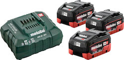 Metabo Σετ 3 Μπαταριών Εργαλείου 18V με Φορτιστή 685074000 Metabo Σετ 3 Μπαταριών Εργαλείου 18V με Φορτιστή 685074000
