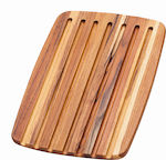 TeakHaus Rectangular Wooden Chopping Board for Bread Brown 40.6x27.9cm TEAK-