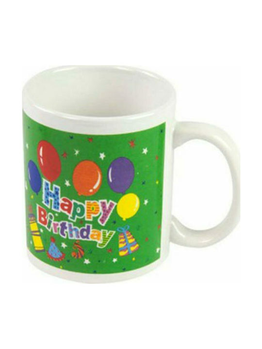 Partytime Ceramic Cup Green 300ml