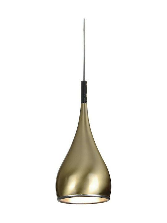 AZzardo Pendant Light Single-Light Bell for Socket E27 Gold