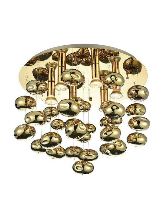 AZzardo Modern Metall Deckenleuchte mit Fassung GU10 in Gold Farbe