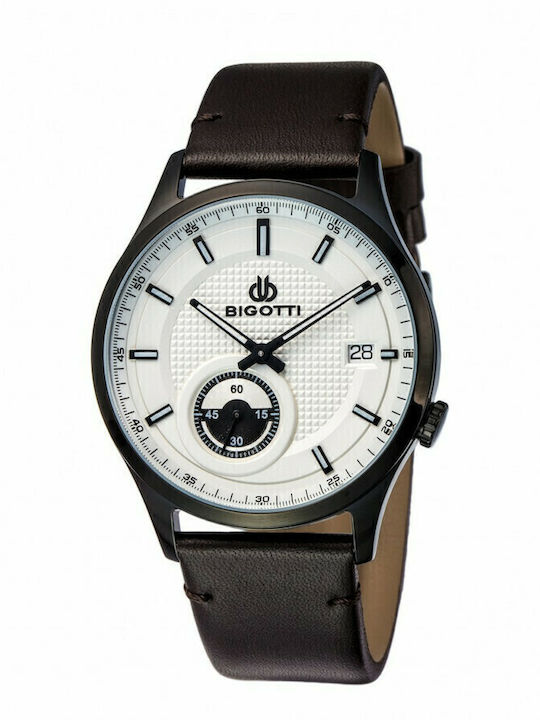 Bigotti Milano Watch Battery with Leather Strap