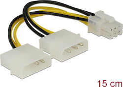 DeLock PCIe cu 6 pini - Molex cu 4 pini Cablu 0.15m Multicolor (82315)
