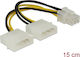 DeLock 6-Pin PCIe - 4-Pin Molex Kabel 0.15m Mehrfarbig (82315)