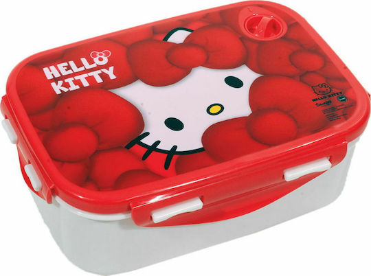 Gim Micro Recipient pentru copii din plastic Hello Kitty 0.8lt Roșu x x 7buc