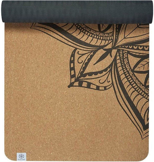 Gaiam Performance Mandala Cork Στρώμα Γυμναστικής Yoga Καφέ (173x61x0.5cm)
