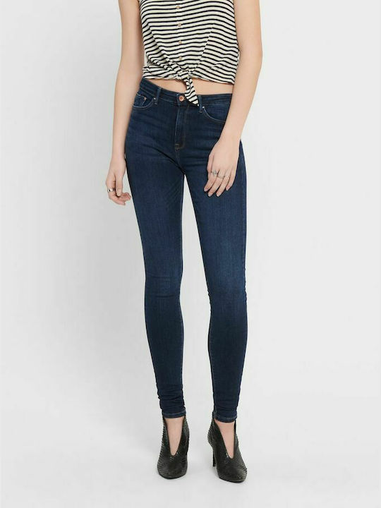 Only Women's Jean Trousers in Skinny Fit Dark Blue Denim