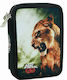 No Fear Desert Lion Pencil Case Full with 2 Compartments Multicolored