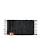 Chios Hellas Rug Fireplace Rectangular Leather with Fringes Black