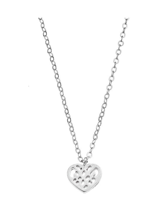 Senza Halskette mit Design Herz aus Silber