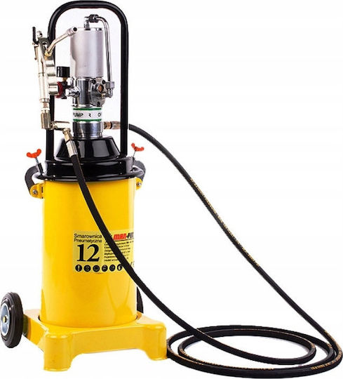 Mar-Pol Air Pressure Sprayer Wheeled Grease Gun Flexible Pipe 12lt 5m