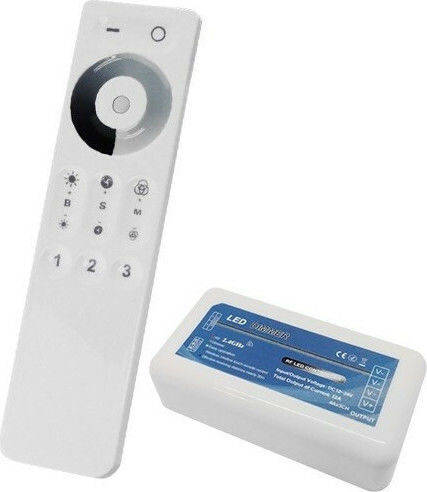 GloboStar Ασύρματο Dimmer Αφής RF με Τηλεχειριστήριο Χειρός Σετ 2.4G 12-24 Volt για Ένα Group 04038