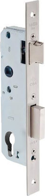 Cisa Recessed Lock with Center 35mm Silver