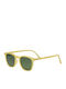 Izipizi E Sun Men's Sunglasses with Yellow Plastic Frame and Green Lens