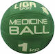 Liga Sport Exercise Ball Medicine 1kg in Green Color