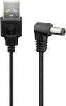 Powertech USB 2.0 Kabel USB-A-Stecker - DC Schwarz 1.5m CAB-U120