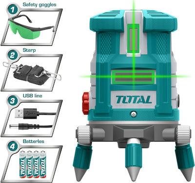 Total TLL305205 Selbstnivellierend Laser-Wasserwaage