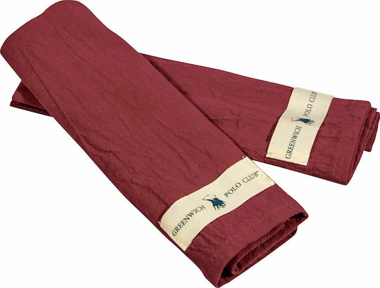 Greenwich Polo Club 2652 Küchentuch aus 100% Baumwolle Bordeaux 30x45cm 2 Stück