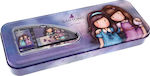 Santoro Metal Prefilled Pencil Case Gorjuss with 1 Compartment Purple