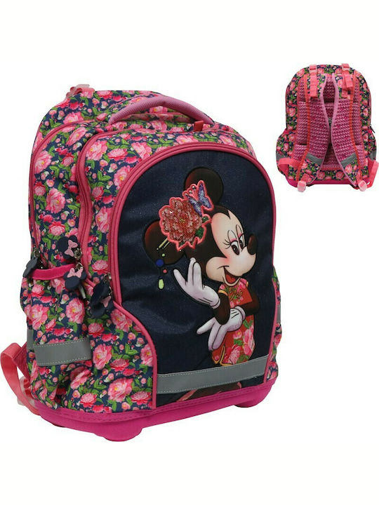 Street Minnie School Bag Backpack Elementary, Elementary in Pink color