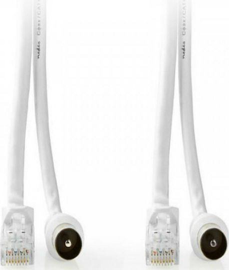 Nedis Kabel Koaxialer Stecker / RJ45-Stecker - Koaxialbuchse / RJ45-Stecker 1.5m (CSGP4500WT15) 1Stück