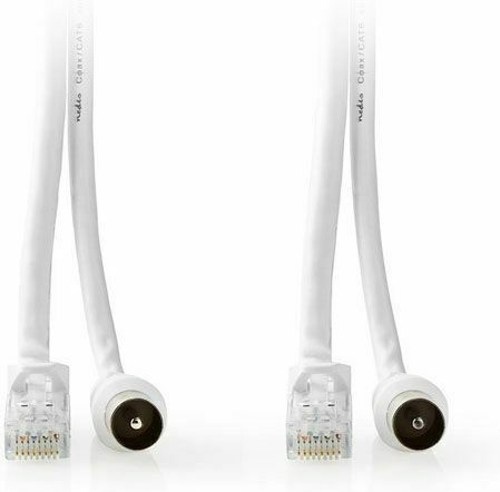 Nedis Кабел Коаксиален мъжки / RJ45 мъжки - Коаксиален женски / RJ45 мъжки 3м (CSGP4500WT30) 1бр