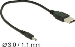 DeLock 0.27m USB 2.0 Cable A-Male to DC (83793)