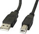 Lanberg 1m USB 2.0 Cable A-Male to B-Male (CA-USBA-10CC-0010-BK)