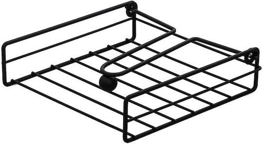 Χαρτοπετσετοθηκη Τετραγωνη Metal Black Μεταλλικη