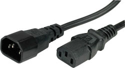 Roline IEC C14 - IEC C13 Cable 1m Μαύρο 19.99.1510 Roline IEC C14 - IEC C13 Cable 1m Μαύρο 19.99.1510