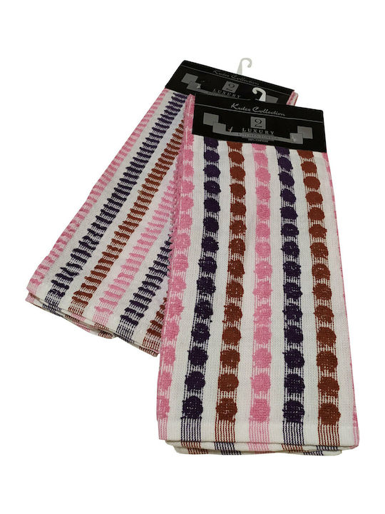 Le Blanc Luxury Tea Towel made of 100% Cotton Pink 45x65cm 2pcs