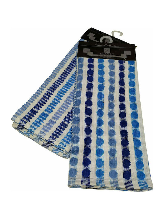 Le Blanc Luxury Tea Towel made of 100% Cotton Blue 45x65cm 2pcs